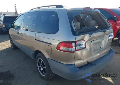 2002 Toyota Sienna Ce z USA, uszkodzony, nr VIN 4T3ZF19C42U444277